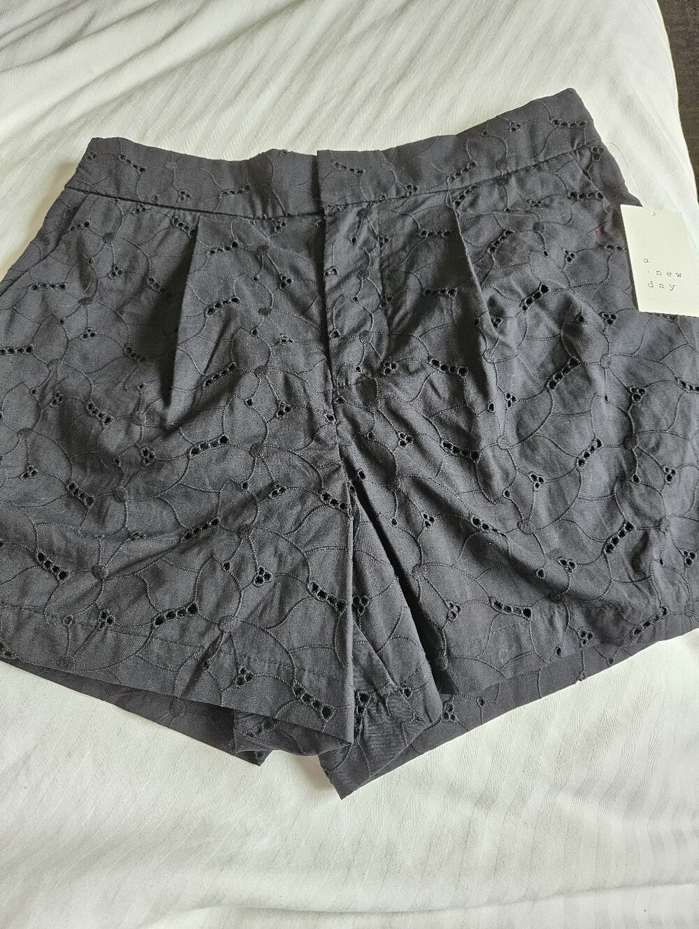 NWT A New Day Women’s Black Lined Eyelet Shorts